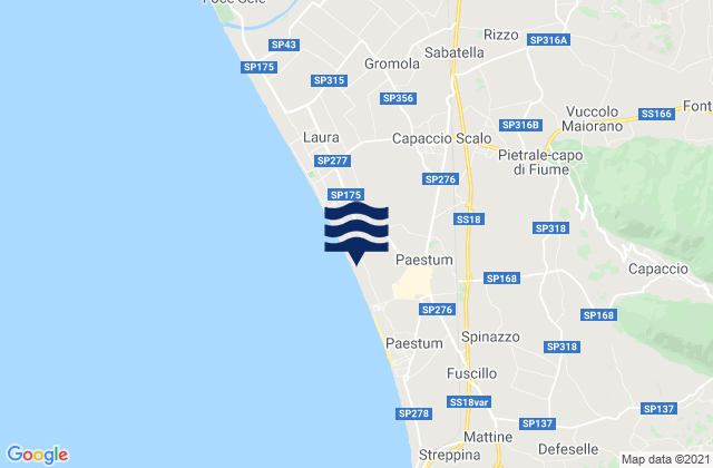 Mapa de mareas Rettifilo-Vannullo, Italy