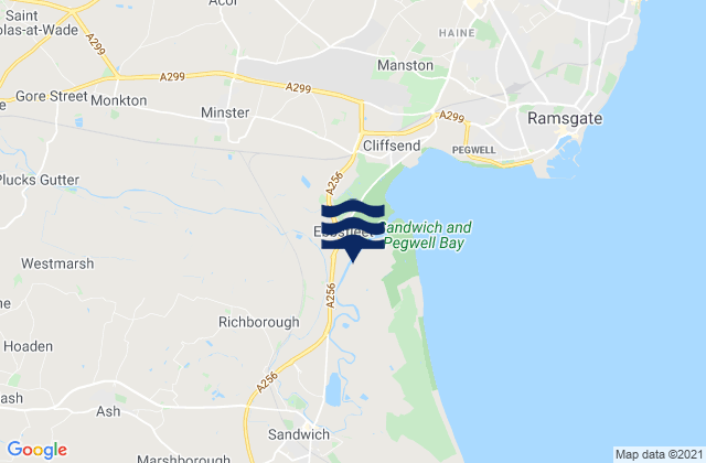Mapa de mareas Richborough, United Kingdom