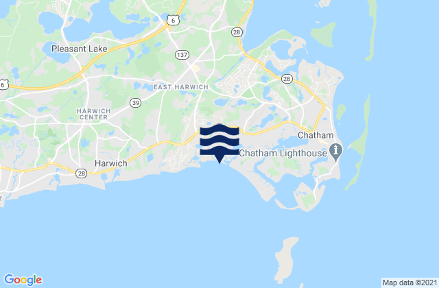 Mapa de mareas Ridgevale Beach Chatham, United States