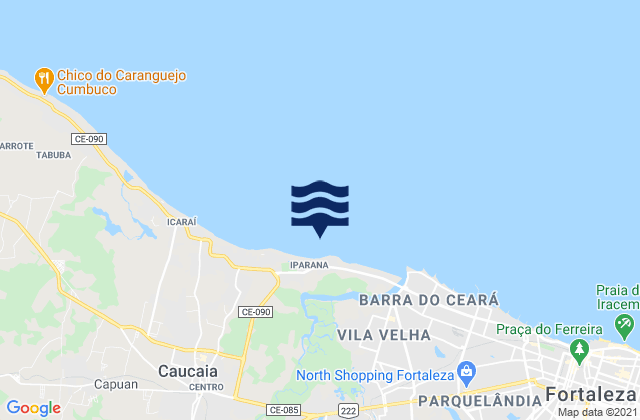 Mapa de mareas Rio Ceara (bar), Brazil