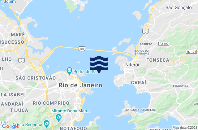 Mapa de mareas Rio de Janeiro Harbour, Brazil