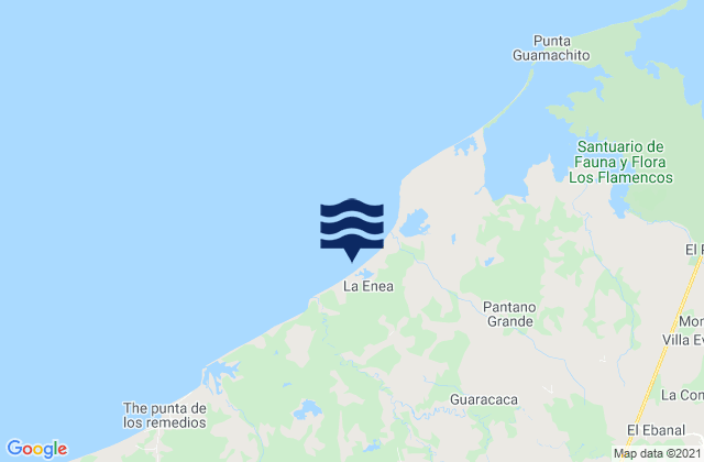 Mapa de mareas Riohacha, Colombia