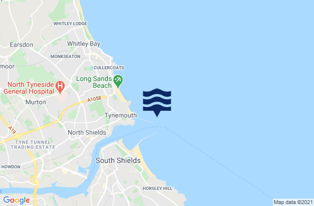 Mapa de mareas River Tyne Entrance, United Kingdom