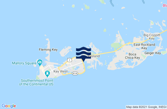 Mapa de mareas Riveria Canal Key West, United States