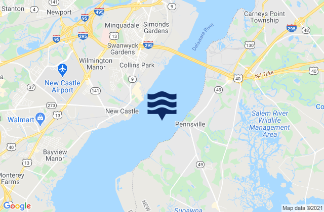 Mapa de mareas Riverview Beach 0.75 n.mi. west of, United States