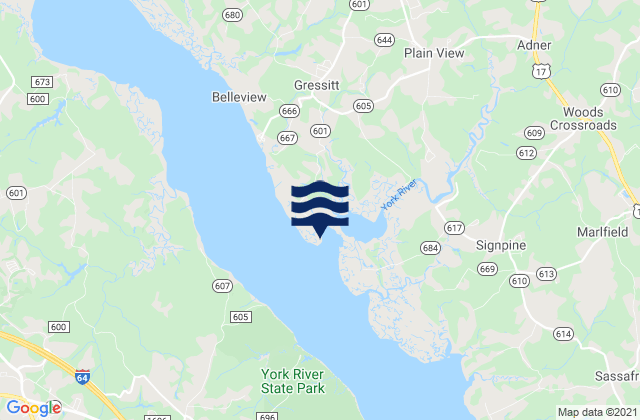 Mapa de mareas Roane Point, United States