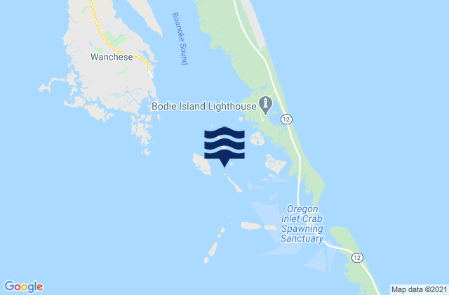 Mapa de mareas Roanoke Sound Channel, United States