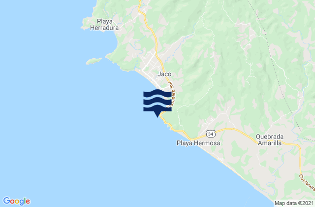 Mapa de mareas Roca Loca, Costa Rica
