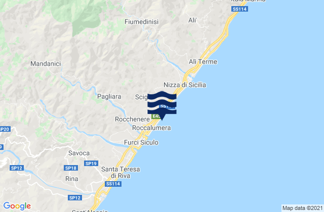 Mapa de mareas Roccalumera, Italy