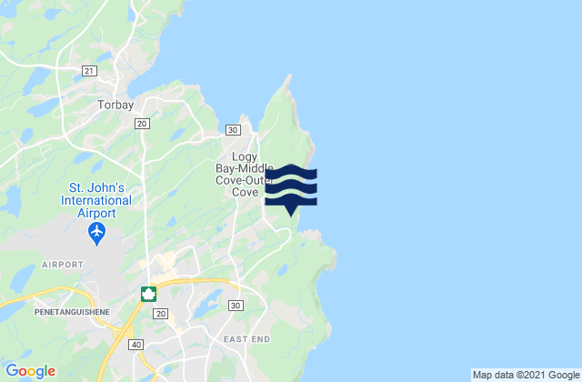 Mapa de mareas Roche Bay, Canada