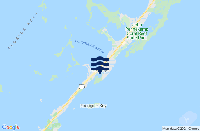 Mapa de mareas Rock Harbor Key Largo, United States