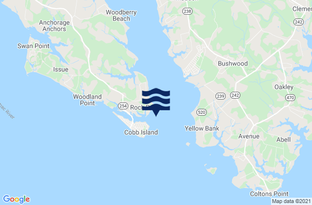 Mapa de mareas Rock Point, United States