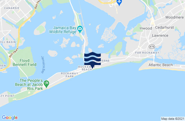 Mapa de mareas Rockaway Beach Queens, United States