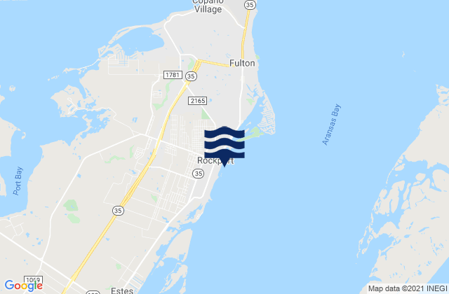 Mapa de mareas Rockport, United States