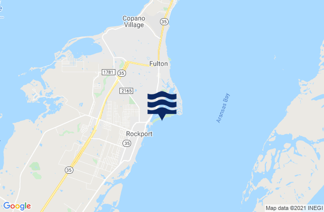 Mapa de mareas Rockport Beach, United States