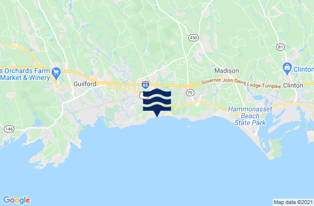 Mapa de mareas Rocky Hill, United States