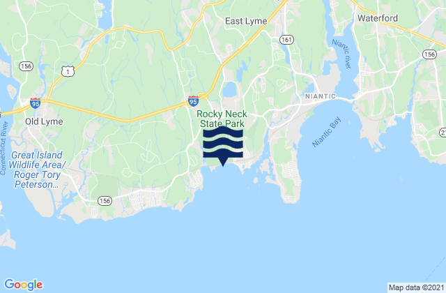 Mapa de mareas Rocky Neck State Park, United States
