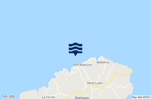 Mapa de mareas Rodrigues MU (Port Mathurin), Reunion