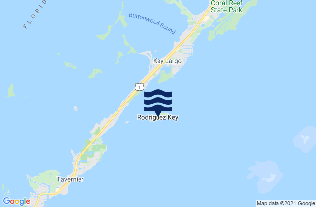Mapa de mareas Rodriguez Key, United States