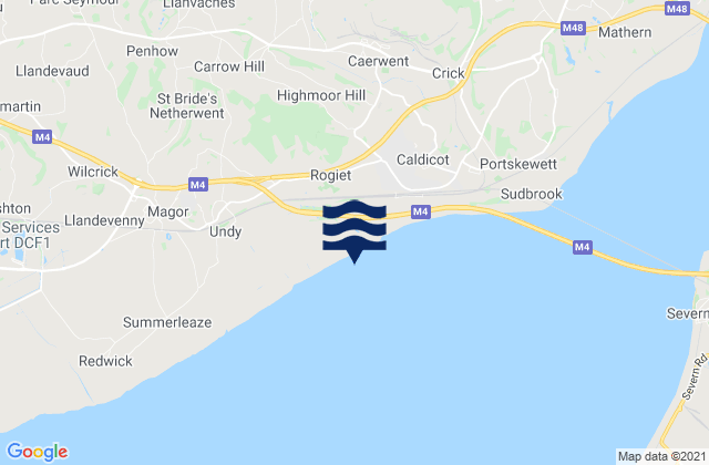 Mapa de mareas Rogiet, United Kingdom