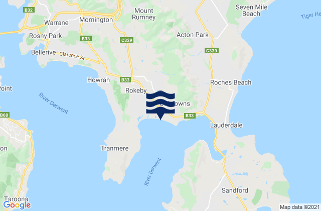 Mapa de mareas Rokeby, Australia
