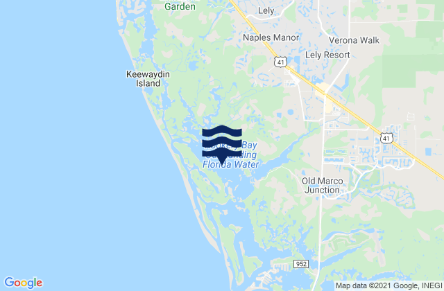 Mapa de mareas Rookery Bay, United States