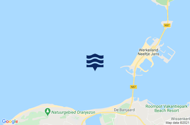 Mapa de mareas Roompot buiten, Netherlands