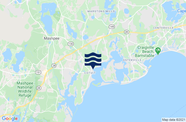 Mapa de mareas Ropes Beach, United States