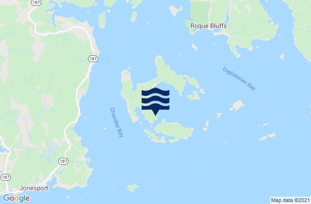 Mapa de mareas Roque Island Harbor, United States