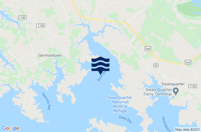 Mapa de mareas Rose Bay, United States