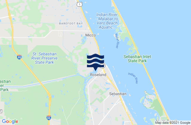 Mapa de mareas Roseland, United States