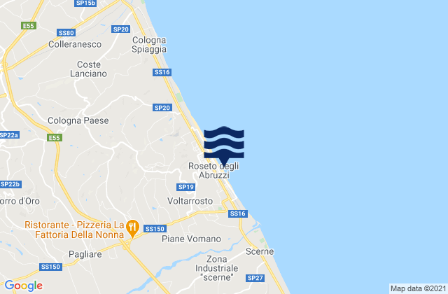 Mapa de mareas Roseto degli Abruzzi, Italy