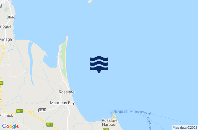 Mapa de mareas Rosslare Bay, Ireland