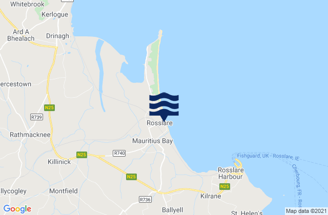 Mapa de mareas Rosslare, Ireland