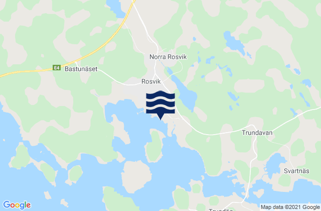 Mapa de mareas Rosvik, Sweden