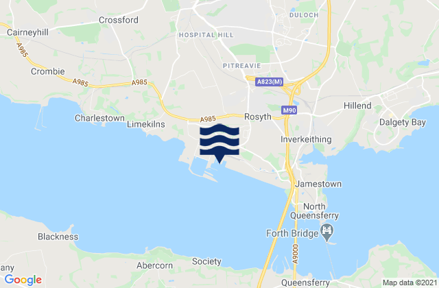 Mapa de mareas Rosyth, United Kingdom