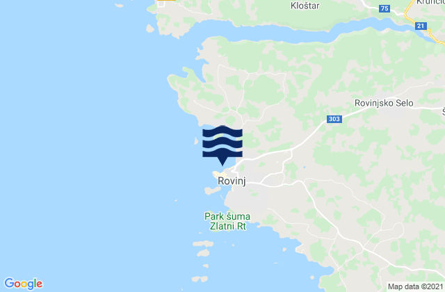 Mapa de mareas Rovinj-Rovigno, Croatia