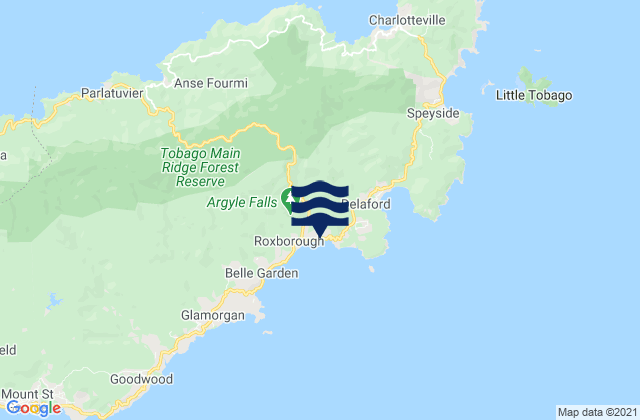 Mapa de mareas Roxborough, Trinidad and Tobago