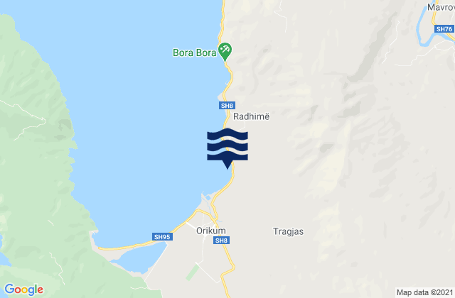 Mapa de mareas Rrethi i Vlorës, Albania