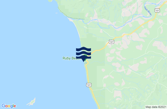 Mapa de mareas Ruby Beach, United States