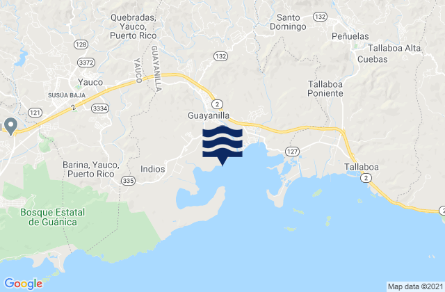 Mapa de mareas Rufina Barrio, Puerto Rico