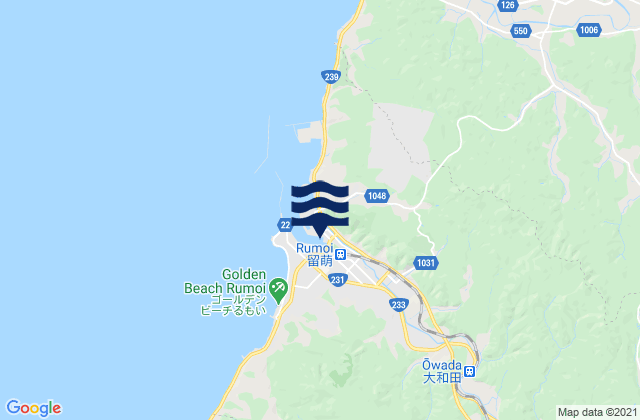 Mapa de mareas Rumoi Ko, Japan