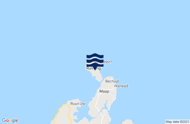 Mapa de mareas Rumung, Micronesia