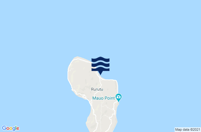 Mapa de mareas Rurutu, French Polynesia