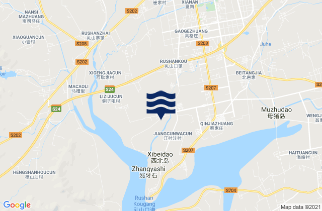 Mapa de mareas Rushankou, China