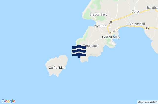 Mapa de mareas Rushen, Isle of Man