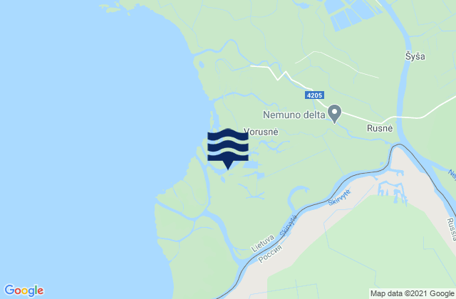 Mapa de mareas Rusnė, Lithuania