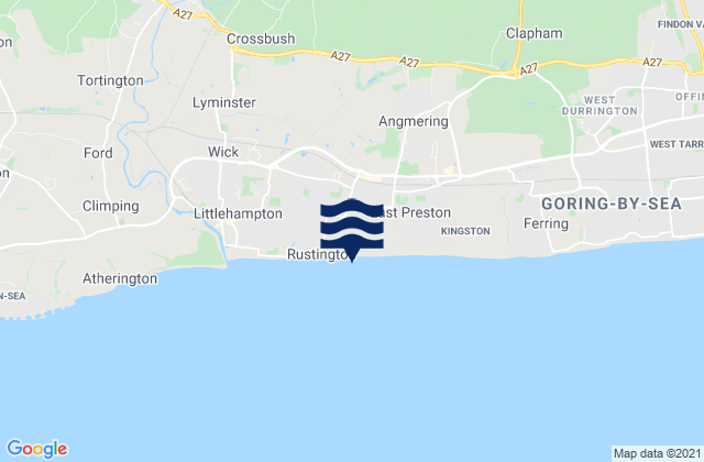 Mapa de mareas Rustington, United Kingdom