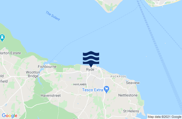 Mapa de mareas Ryde, United Kingdom