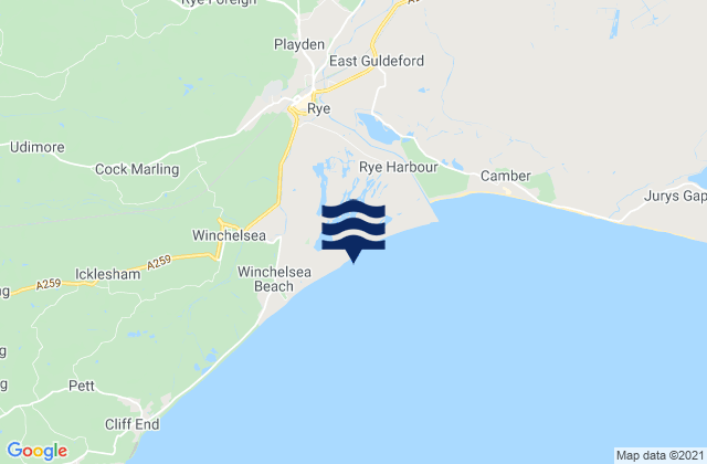 Mapa de mareas Rye, United Kingdom